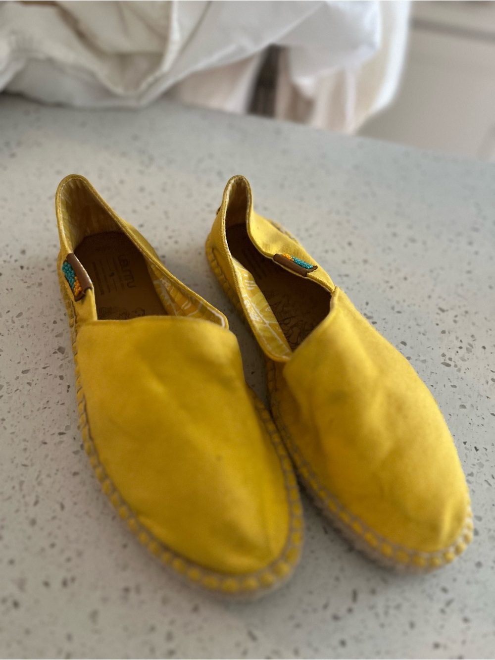 Men's Yellow Suede Slip-On Loafers